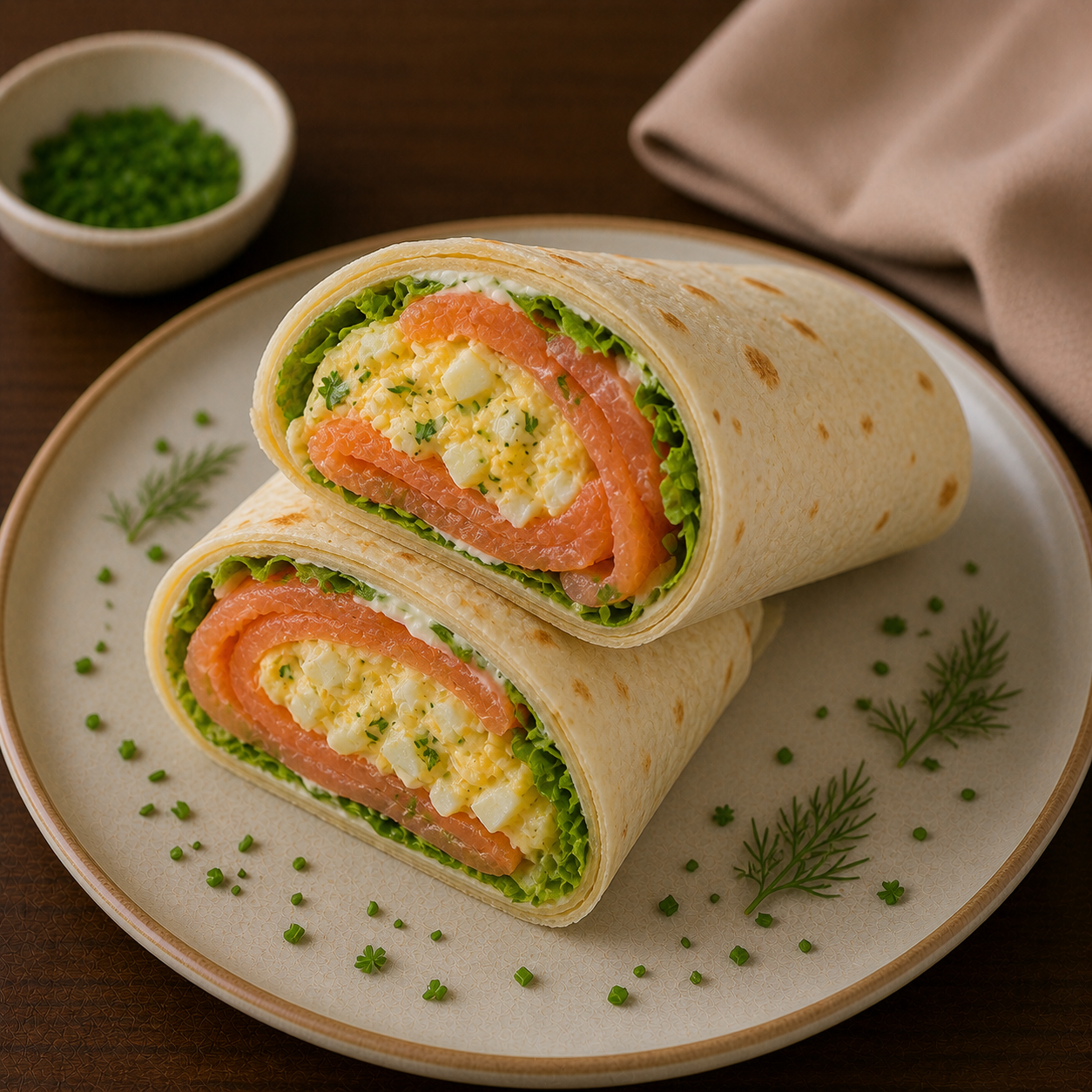 Lachs-Ei Wrap
